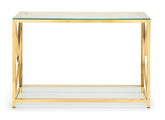Miami Gold Console Table - front
